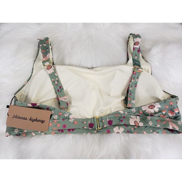 NEW ModCloth Princess Highway Fairy Forest Garden Floral Bikini Swim Top Size 18 - Picture 5 of 8